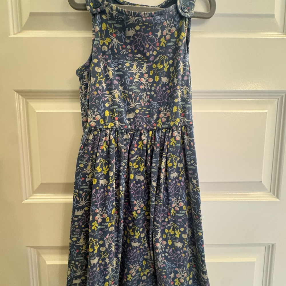 Tea Collection Blue Floral Kids Dress
